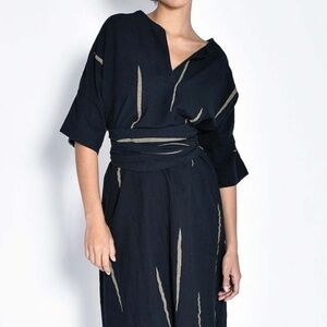 NWOT Uzi NYC Scratch Dress Taupe Size Small